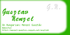 gusztav menzel business card